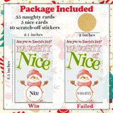 Merry Christmas Scratch Off Cards - Naughty Or Nice - 40 Pack Xmas Snowman Scratch Off Cards - Christmas Party Decoration For Adults Teens - Funny Family Holiday Activities - A05