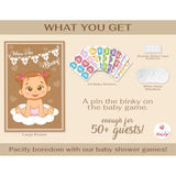 Funny Baby Shower Games For Girl, Pin The Pacifier On The Baby Game, Where Is The Baby’S Binky, Pin The Dummy