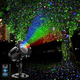 Outdoor Rgb Laser Projector Lights, Moving 3 Color Starry Sky & Firefly Effects Projection Light With Rf Control, Ip65 Outdoor Holiday Landscape Decor For Christmas Halloween Parties Garden New Year