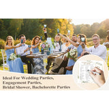 Bridal Shower Games, Greenery Wedding Shower Party Games Cards For Bride Groom Newlyweds, Engagement Bachelorette Party Decorations, Wedding Favors Supplies, 25 Game Cards Included - A03