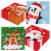60Pcs Christmas Napkins Paper Red And Green Napkins Winter Paper Napkins With Santa Claus Reindeer Gingerbread Snowflakes Xmas Napkin Holiday Napkin For Party Birthday Dinner Kitchen Bathroom