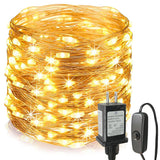 Fairy Lights Plug In,99Ft 300 Leds Christmas Lights Indoor Outdoor Warm White Copper Wire,Long Led Fairy String Lights F
