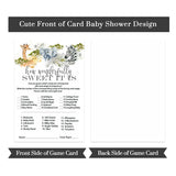 Jungle Baby Shower Game - Candy Bar Matching Cards - Fun Safari Animal Activity For Guests - 25 Pack Of Gender Neutral Pregnancy & Parenthood Guessing Games