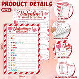 25 Players Valentine'S Party Games For Adults Kids Valentines Day Games Cards Valentines Parties Emoji Game Word Scramble Game With Answer Key For Boys Girls Family Office Large Groups Activities