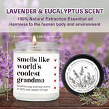 Funny Lavender & Eucalyptus Scented Candle Gift For Grandma, World'S Coolest Grandma Candle, Grandmas Funny Birthday Thanksgiving Day Gifts From Grandkids, New Grandmas Gift First Time 2025-37