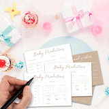 Baby Predictions And Advice Cards, 5" X 7" Minimalism Baby Shower Predictions Cards, Daily Party Games & Activities Favors For Newparents - G02