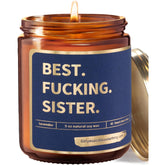 Best Sister Birthday Gifts From Sisters Or Brothers - Funny Birthday Candle For Women - Unique Present Idea For Her From Brother For Big Sis For Christmas, Mother'S Day - Lavender Vanilla Candle, 9Oz