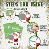 40 Pcs Santa Christmas Scratch Off Cards With Stickers, Merry Christmas Raffle Tickets For Games Prizes, Xmas Holiday Party Games For Family Party -A01
