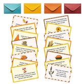 Thanksgiving Party Treasure Clue Hunt Games, Fall Party Decoration Favors Supplies, Thanksgiving Scavenger Riddle Hunt Games, Autumn Activities For Friends Family, 16 Cards With Colorful Envelopes 02