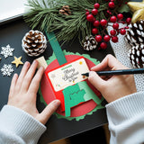 Christmas Cards, Light And Music Christmas Wreath Card, 3D Pop Up Xmas Greeting Card For Women Men Kids Husband Wife Mom Dad Daughter, Decoration For Tree