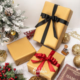 Gold Wrapping Paper Solid Pearly-Lustre Gift Wrapping Paper Perfect For Birthday, Christmas, Baby Shower, Wedding, Bouquet-17 Inches X 33 Feet