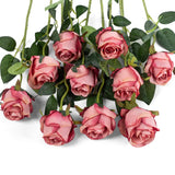 Exoment Silk Rose Flower Artificial Roses With Long Stems For Diy Wedding Bouquets Centerpieces Bridal Shower Party Home Decor1