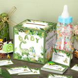 52 Pcs Baby Shower Games Gift Sets Large Baby Bottle For Shower Game Guess How Many Candies Baby Shower Decorations For Baby Shower Favors Games Gender Reveal(Dinosaur Style)