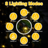 Christmas Tree Lights Indoor, 400 Led 16 Lines Of 6.6Ft With 8 Flashing Modes, Remote Control & Timer, Memory Function,