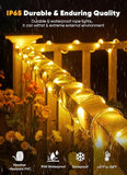 39FT 100 LED Solar Rope Lights Outdoor Waterproof Warm White Solar String Lights with 8 Lighting Modes for Garden Patio Pool Backyard Tree Party Decor
