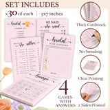 Hilarious Bridal Shower Games 30 Guests - Pink Wedding Games For Reception Decorations, Funny Find The Guest Bingo Game, Would She Rather Bridal Shower Activities