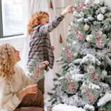 4 Pcs Christmas Picks, 17.5 Inch Artificial Christmas Flowers Picks Spray For Christmas Tree Wreath Floral Arrangement Vase Winter Holiday Season Décor