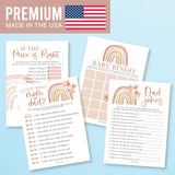 40 Boho Baby Shower Games For Girl Bingo Game Girl, Guess Who Mommy Or Daddy Baby Shower Game, The Price Is Right