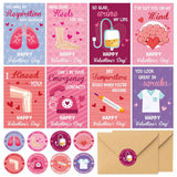 Funny Medical Valentines Day Cards - 144Pcs Medical Pun Valentines Nurses Appreciation Cards For Coworker With Humorous Greeting Card, Stickers, Envelopes For Valentine Exchange Gift (48 Set)