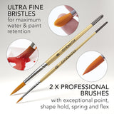 Watercolor Paint Set - 28 Piece Kit For Adults, Beginners & Professional Artists - 26 X 12Ml Liquid Water Color Tubes & 2 Painting Brushes - Richly Pigmented Vibrant Colors - Art Supplies