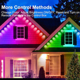 Permanent Outdoor Lights, Rgb Eave Lights With App Control Remote, Ip67 Waterproof Led String Lights For Christmas, Hall