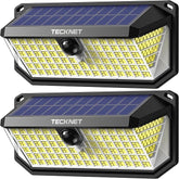 2 Pack 416 LED Solar Flood Lights 4200LM Motion Sensor Outdoor Waterproof Lights
