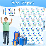 Extra Large Baby Gift Bag Baby Shower Bag Jumbo Giant,Xl Blue Elephant Rainbow Big Oversized Huge Gift Bag For Present Bluey Gift Wrap Plastic Bike Wrapping Bag For Large Gifts For Baby Boy(48Inch Blue 1Pack)