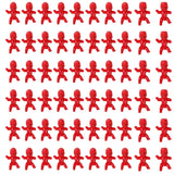60 Pieces Mini Plastic Babies Tiny Babies Bulk For Ice Cube Babies Small King Cake Babies My Water Broke Baby Shower Games Party Favor Decoration Babies (1" 60Pcs, Red)