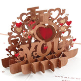 Hallmark 1499VFE1114 Signature Paper Wonder Wood Pop Up Valentines Day Card (All My Heart)