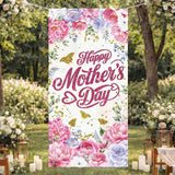 Mothers Day Decorations Banner Mother’s Day Door Cover Best Mom Flower Backdrop Mom Day Gifts Happy Mothers Day Party Supplies Indoor Outdoor for Home 35in x 71in