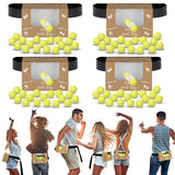 4 Sets Brown Kraft Paper Baby Shower Swing Shaking Balls Activity Set For Adult Novelty Twerk Includes 40 Balls, Ribbon & Cardboard Boxes Bridal Shower For Outdoors Indoors