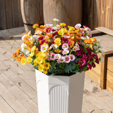 Artificial Fake Daisy Flowers For Outdoor Outside Spring Summer Decoration, 15 Bundles Faux Silk Flores Eternas Uv Resistant Realistic Flor De, Cempasuchil Artificial For Planters Porch Patio