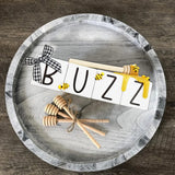 Bee Tiered Tray Decor Buzz Mini Wood Blocks With Faux Honey Spring Summer Farmhouse Kitchen Display Bee Lovers Gift