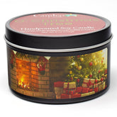 O' Christmas Tree - Container Candle, 6 Oz - Made With Beeswax, Coconut And Soy - Black Tin Candle - Handmade In The Usa - - Christmas And Winter Candles