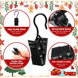 Christmas Light Clips Metal Roof String Light Hangers For Shingles Gutter Hooks Metal S Hooks Curtain Clips For Indoor Outdoor Christmas Holiday Party Decoration?50 Pack, Black?