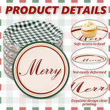 Merry Christmas Paper Plate Gingham Plaid Disposable Plate 9 Inch Red Green Checkered Dinner Dessert Plate For Xmas Winter Party Supplies Table Decor, 40Pcs