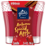 Glade Candle Jar, Air Freshener, Autumn Spiced Apple, 3.4 Oz