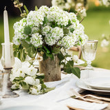 6Pcs 31.5Inch Hydrangea Artificial Flowers, 18 Head Faux Hydrangea Flower, Silk Hydrangea Bouquets, Fake Stems For Home Decor Party Bouquet Wedding Centerpieces Decoration, White