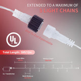 33Ft 100 Led String Lights,Waterproof Twinkle Fairy Lights Plug In With 8 Modes, Christmas Lights Clear Wire For Wedding