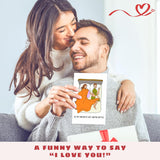 Valentines Gifts For Him, Boyfriend, Bf, Husband, Men - Funny Valentines Card For Him - Anniversary, Birthday Gifts For Him - Single 5.3''X 8'' Folded Romantic Card From Girlfriend, Wife, Her