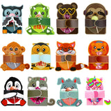 48Pcs Valentines Day Cards For Kids, Valentine’S Greeting Cards Candy Holder Gifts For Classroom With Cute Animals’ Designs, Valentine Day Party Favor For School