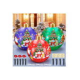 3 Pcs 24 Inch Giant Inflatable Christmas Balls, Large Outdoor Christmas Pvc Ornaments, Big Ball Decorations For Yard Out