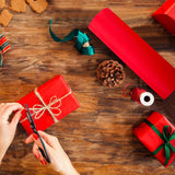 Kraft Wrapping Paper Roll,100 Feet Recycled Kraft Paper For Packing, Moving, Gift Wrapping, Postal, , Parcel, Wall Art, Crafts, Bulletin Boards, Floor Covering(11 Inch X 100 Feet) (Red)