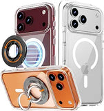 Magnetic Shockproof Phone Case for iPhone 18 Pro and iPhone 17 Pro Blackcurrant Protective Cover MagSafe Compatible Matte Finish Drop Protection