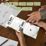 Baby Shower Games Set, Baby Predictions, Oh Baby, Baby Trivia Game, 4 Baby Games For 25 Guests, Girl Boy Eucalyptus Baby Shower Decorations, 001