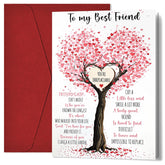 Friends Gift Cards - Christmas, Birthday Gift Cards For Women, Friendship Gifts For Friend, Bestie Gifts For Women - 4.9"X6.9" Greeting Card With Pocket Hug Token, Envelope