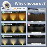 12 Pack Solar In Ground Fence Lights Warm White Waterproof No Drill Perimeter Lighting