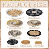 11 Pcs Boho Hanging Wall Basket Decor Handmade Woven Basket Wall Decorative Boho Wicker Baskets Placemats Round Farmhouse Bulrush Art For Rustic Home Decorations Christmas Gift(Stylish)