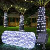 66FT Solar Rope Lights 200 LED Waterproof Flexible Tube String Lights for Garden Patio