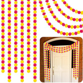 10 Pcs 5 Ft Marigold Garland Day Of The Dead Artificial Marigold Flowers Garland For Wedding Indian Diwali Decoration, Dia De Los Muertos Decoration (Yellow And Purple)